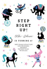 Circus Party - Birthday Invitation